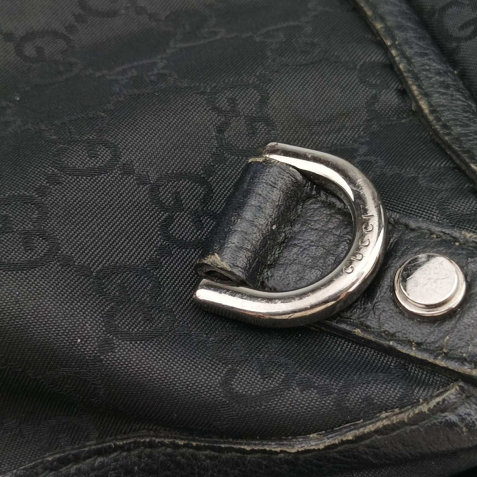 Secondhand Gucci Abbey Black Canvas × Leather 293580 handbag | stylenewstar