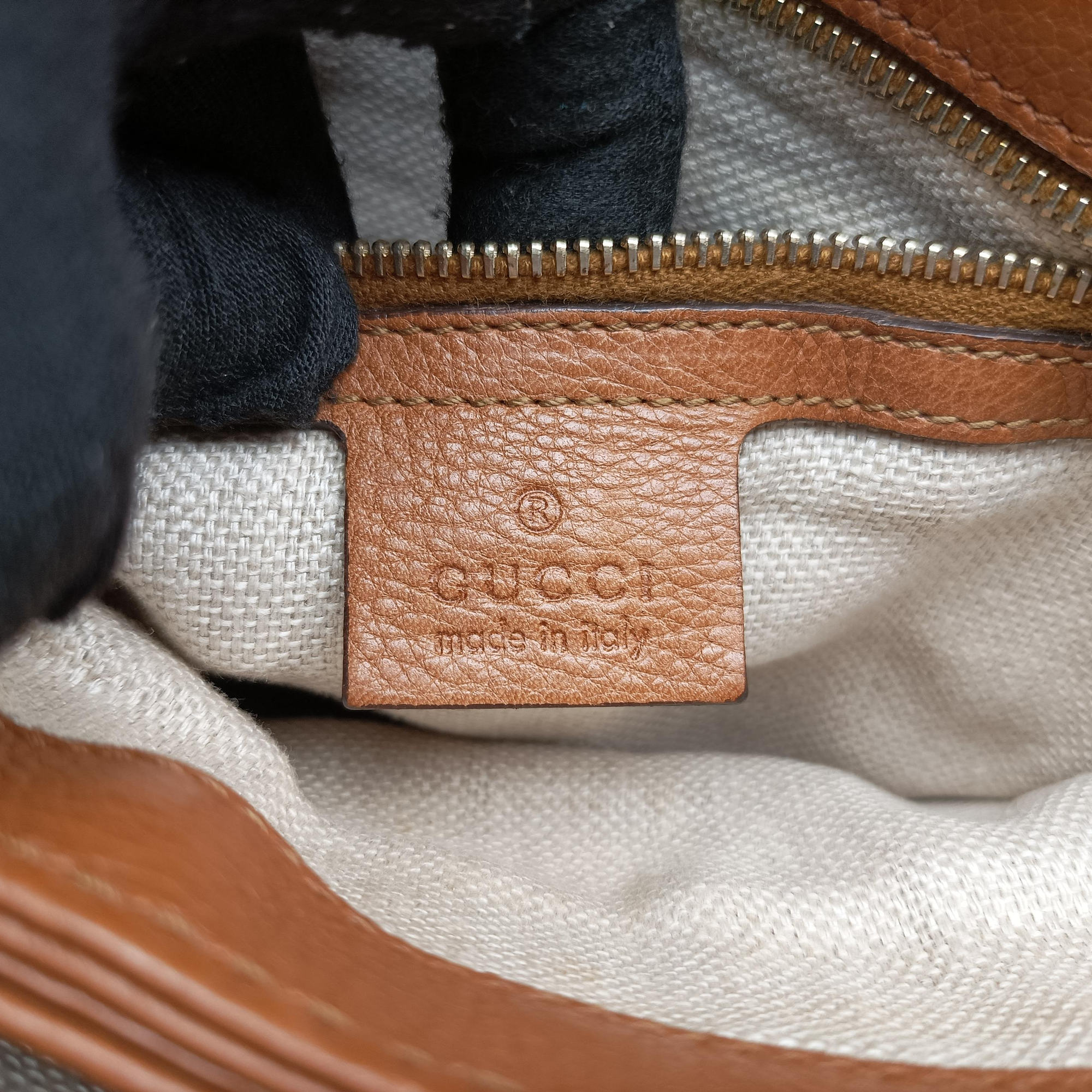 Pre-owned Gucci Marrakech Messenger Brown leather 257024 shoulderbag | stylenewstar