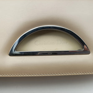Pre-owned Christian Dior Maris Pearl White leather  shoulderbag | stylenewstar