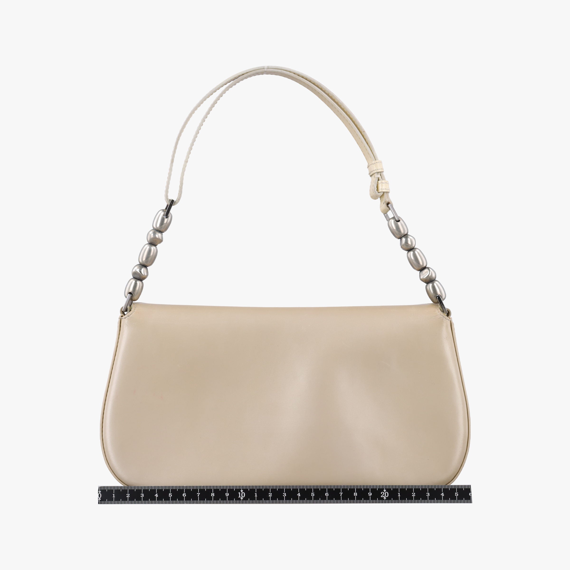Pre-owned Christian Dior Maris Pearl White leather  shoulderbag | stylenewstar