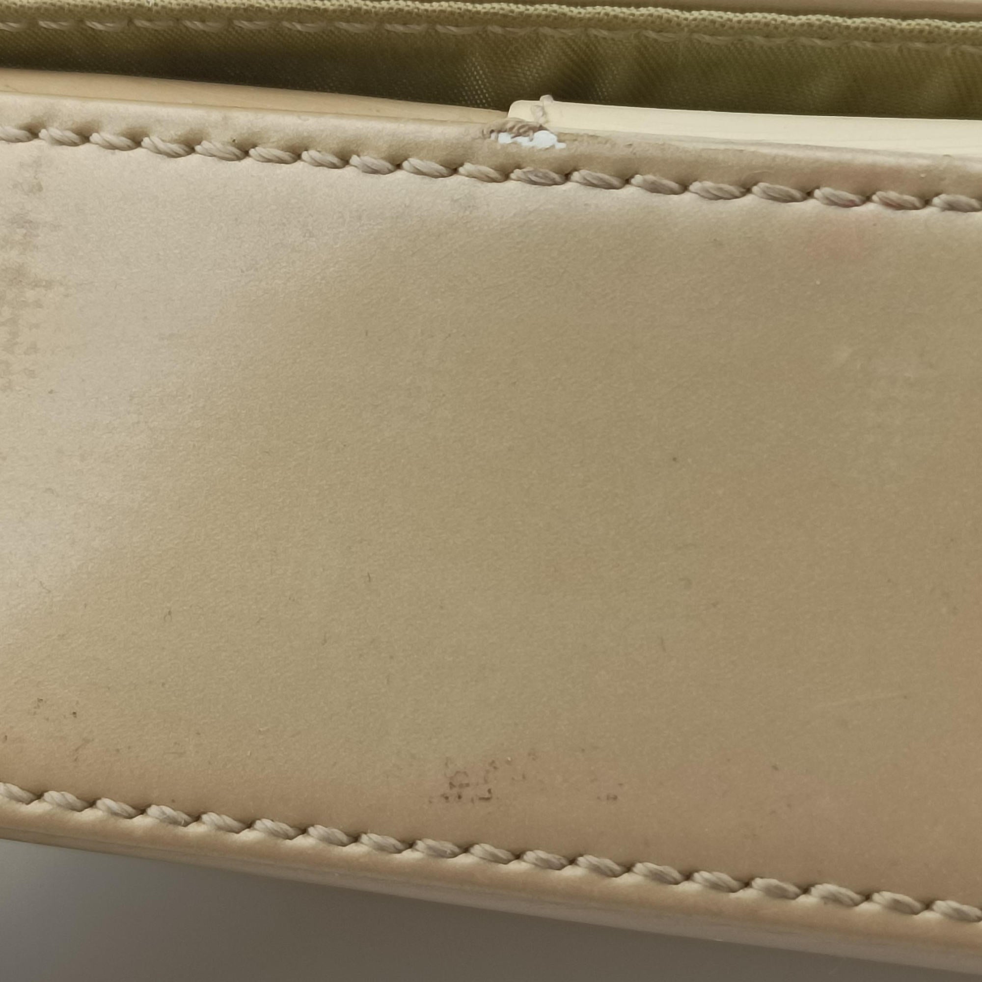 Pre-owned Christian Dior Maris Pearl White leather  shoulderbag | stylenewstar