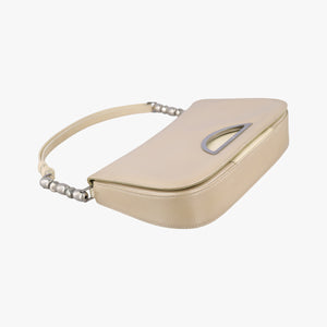 Pre-owned Christian Dior Maris Pearl White leather  shoulderbag | stylenewstar