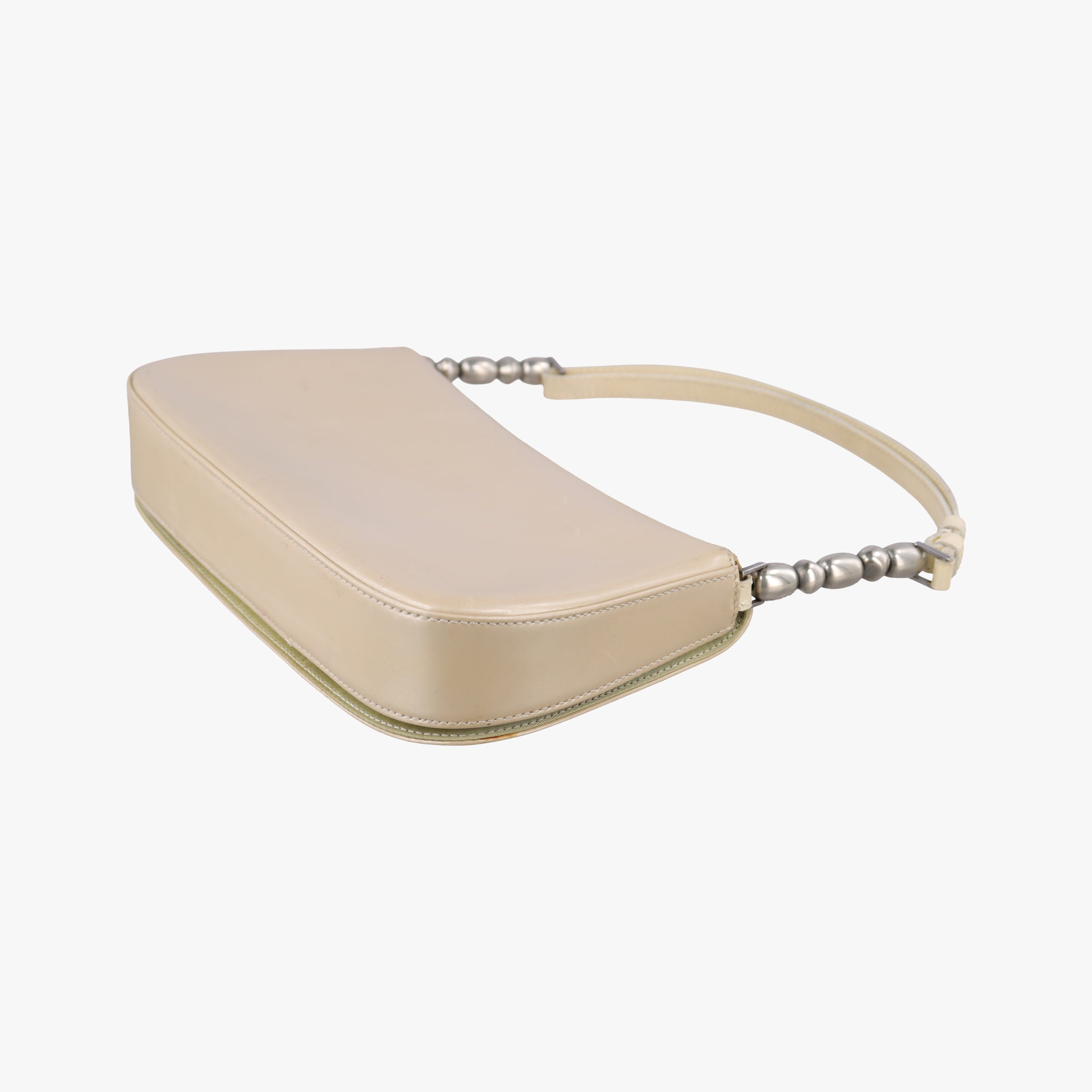 Pre-owned Christian Dior Maris Pearl White leather  shoulderbag | stylenewstar