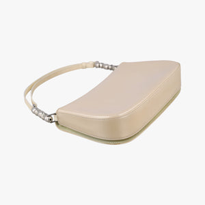 Pre-owned Christian Dior Maris Pearl White leather  shoulderbag | stylenewstar
