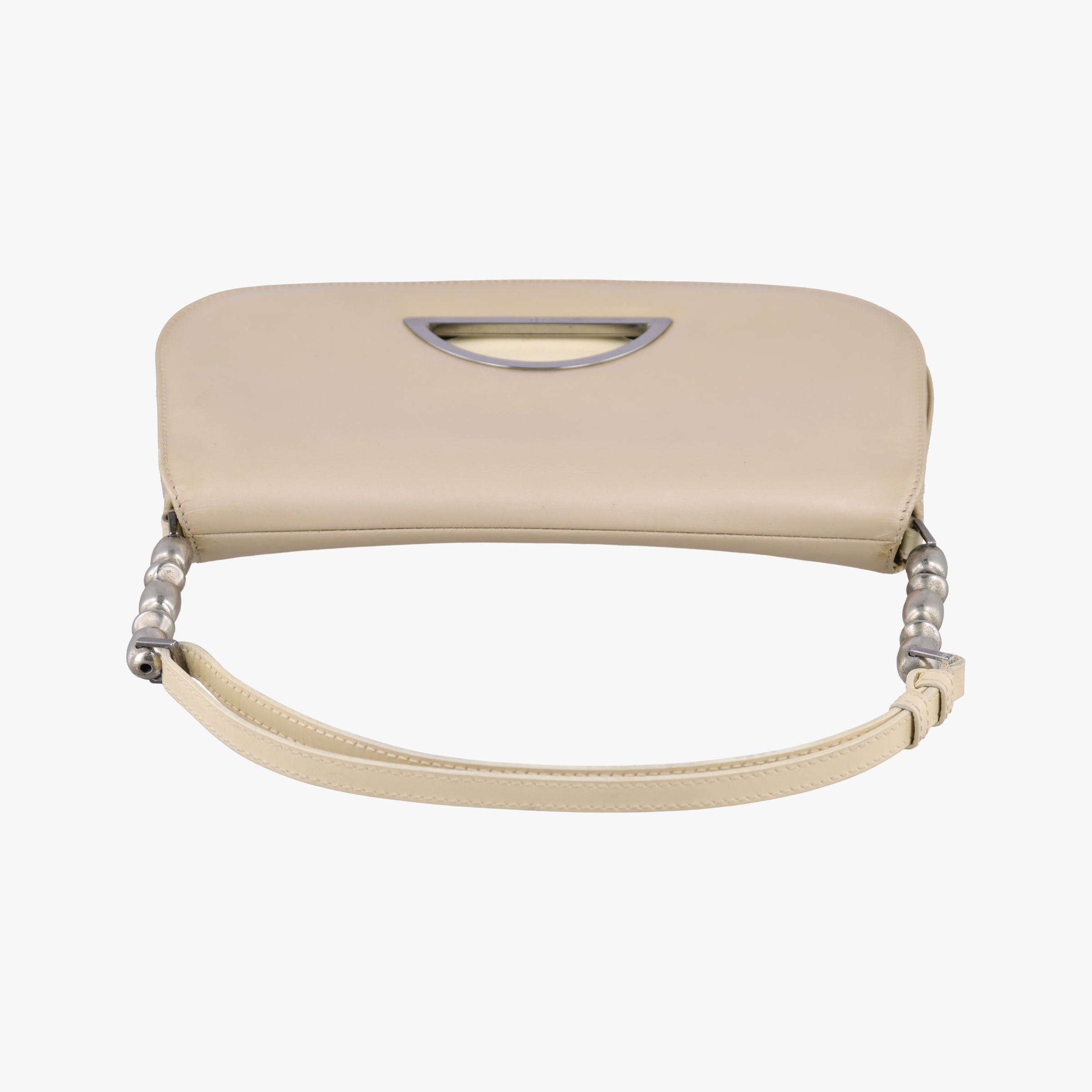 Pre-owned Christian Dior Maris Pearl White leather  shoulderbag | stylenewstar
