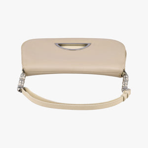 Pre-owned Christian Dior Maris Pearl White leather  shoulderbag | stylenewstar