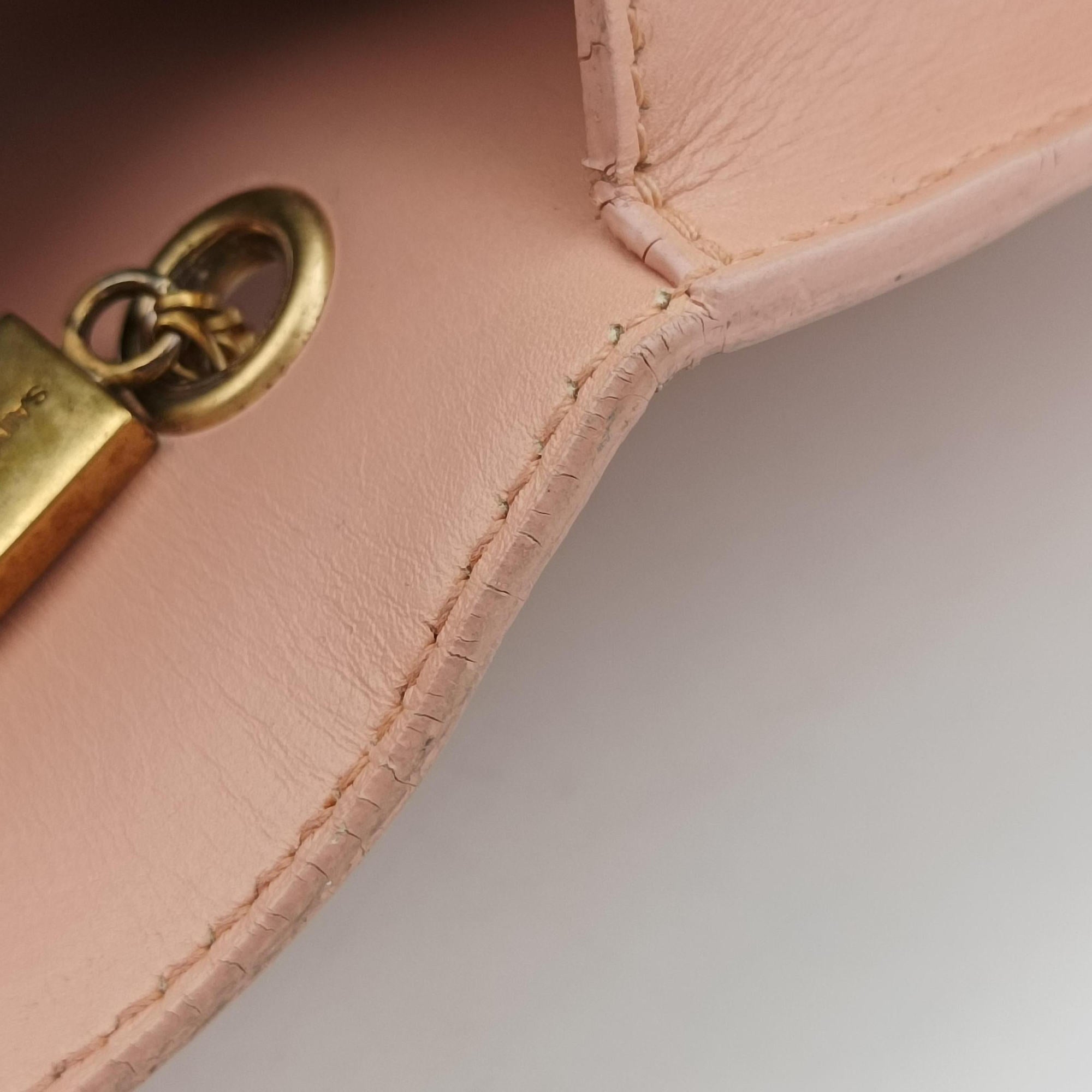 Pre-owned Yves Saint Laurent BETTY Pink Leather 314515 shoulderbag | stylenewstar