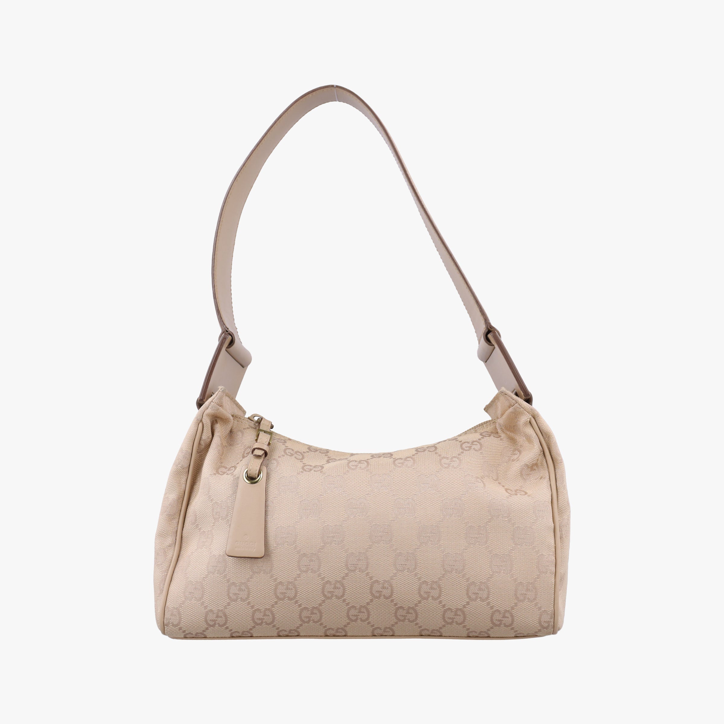 Pre-owned Gucci GG Canvas Beige Canvas x Leather 92699 handbag | stylenewstar