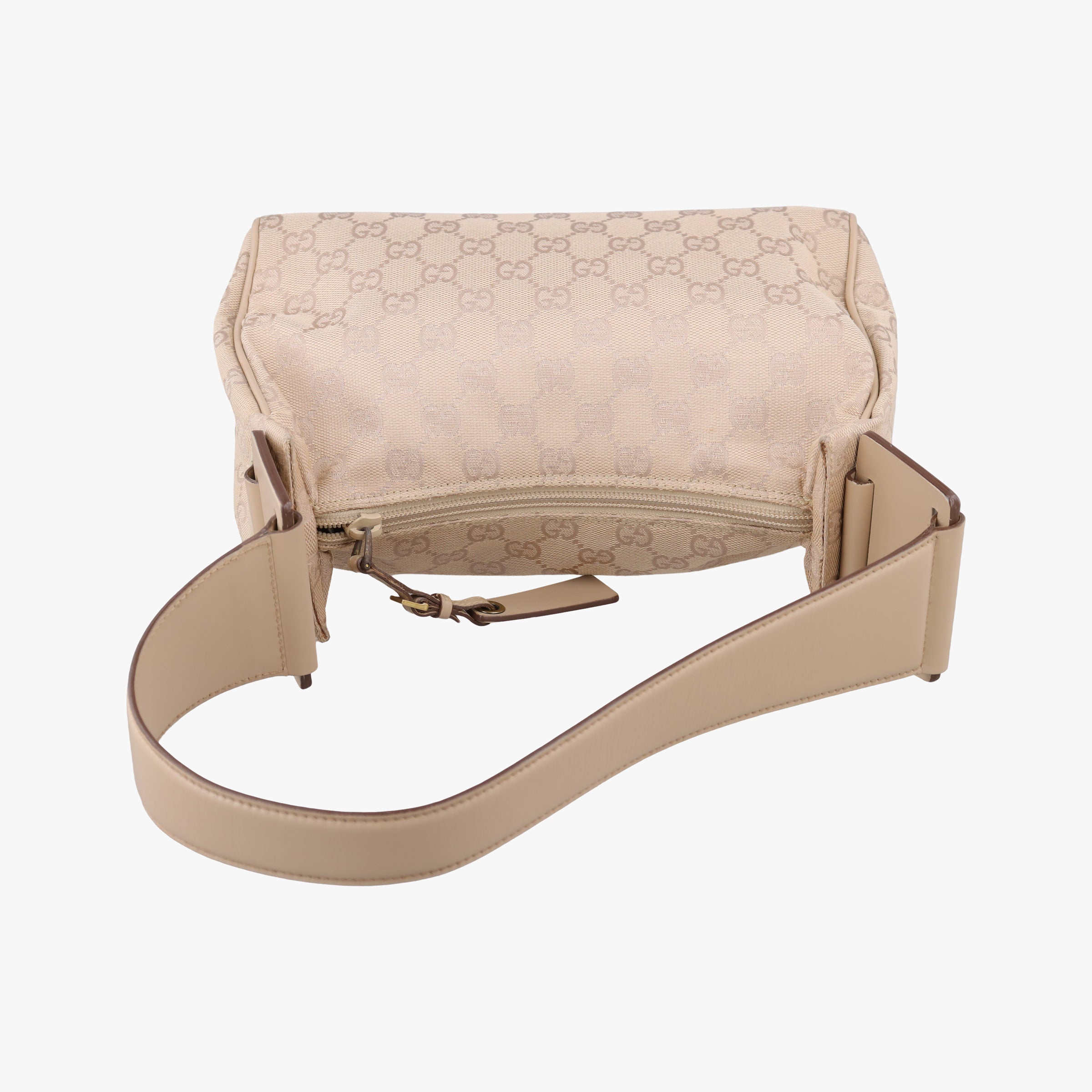 Pre-owned Gucci GG Canvas Beige Canvas x Leather 92699 handbag | stylenewstar
