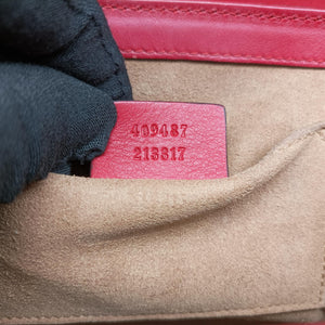 Pre-owned Gucci Padlock Beige×red×pink PVC coated canvas×Leather 409487 shoulderbag | stylenewstar