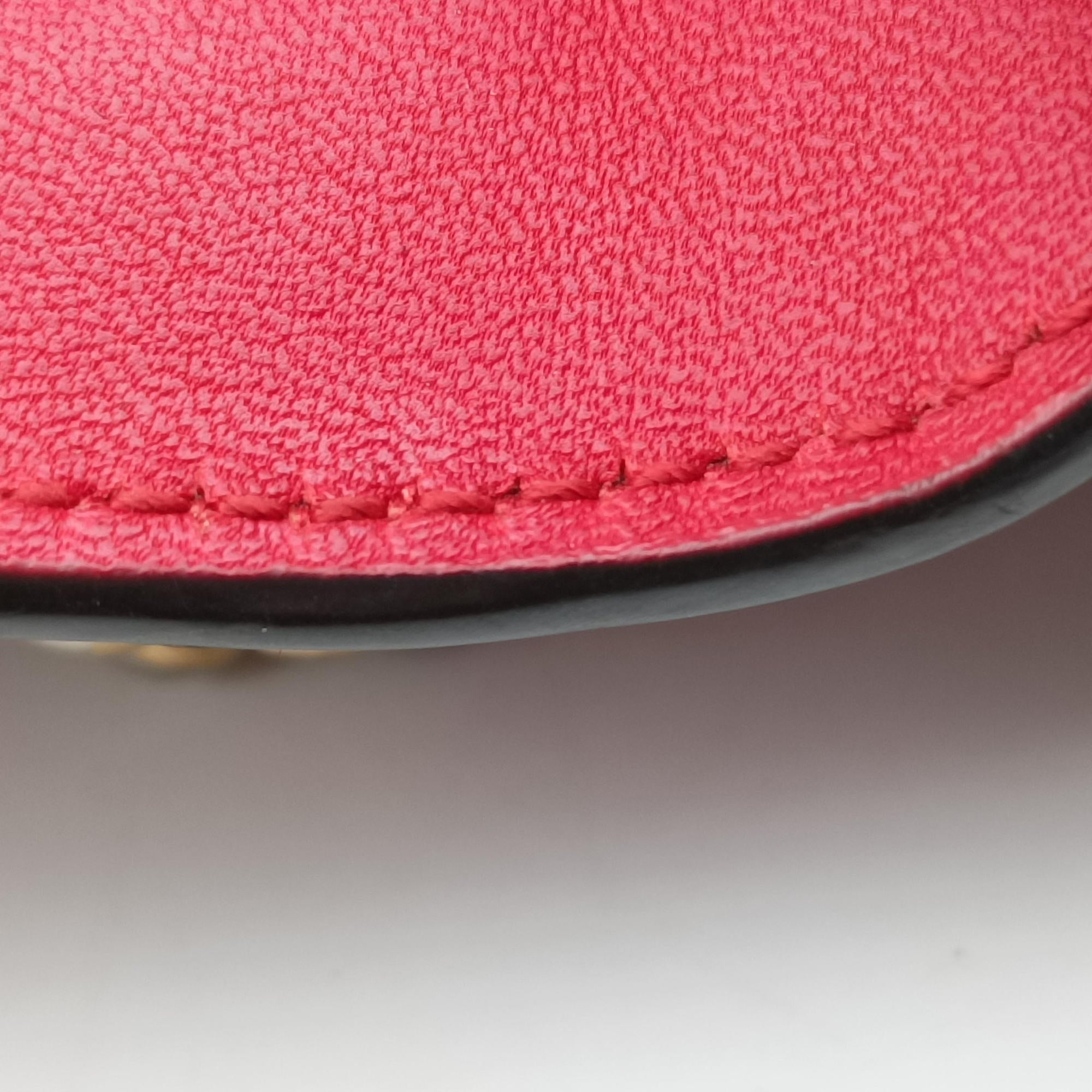 Pre-owned Gucci Padlock Beige×red×pink PVC coated canvas×Leather 409487 shoulderbag | stylenewstar