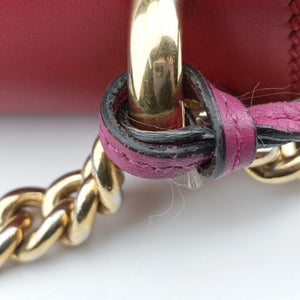Pre-owned Gucci Padlock Beige×red×pink PVC coated canvas×Leather 409487 shoulderbag | stylenewstar
