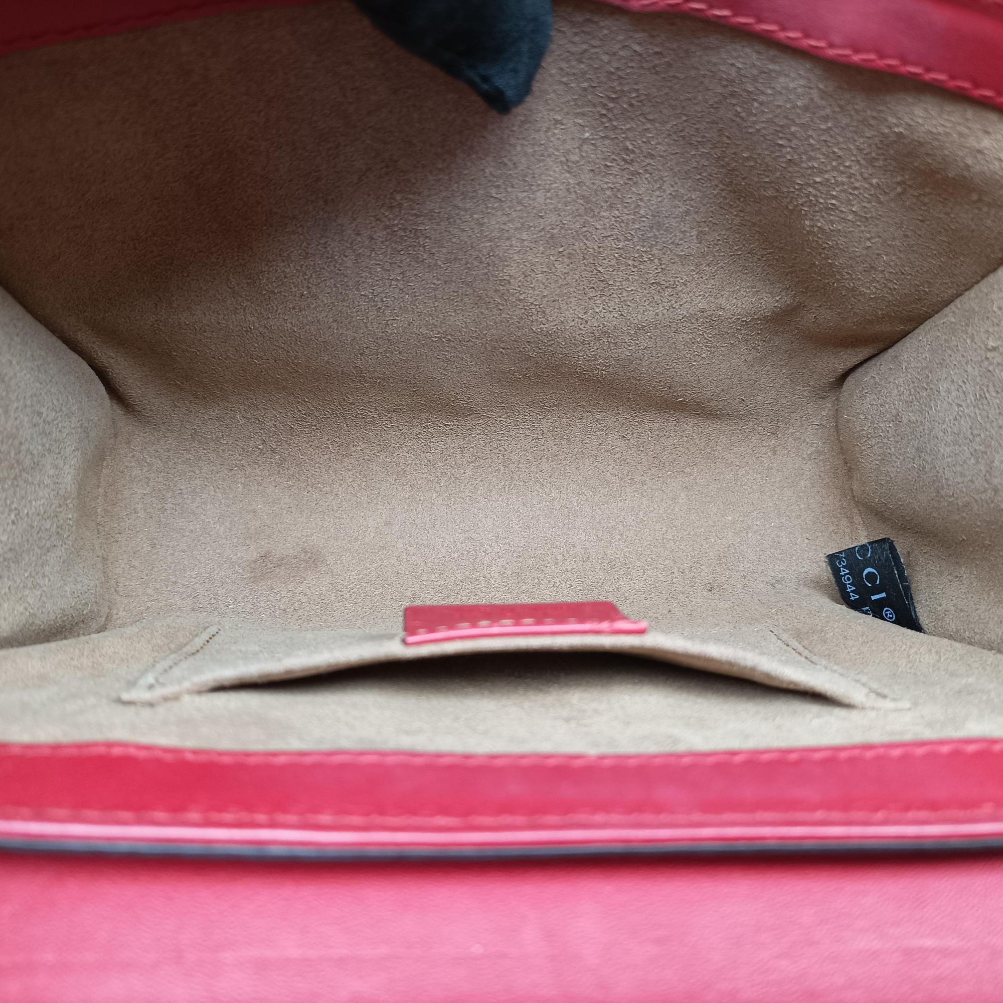 Pre-owned Gucci Padlock Beige×red×pink PVC coated canvas×Leather 409487 shoulderbag | stylenewstar