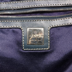 Vintage Fendi Zucchino Navy×Brown canvas×leather 8BR616 shoulderbag | stylenewstar