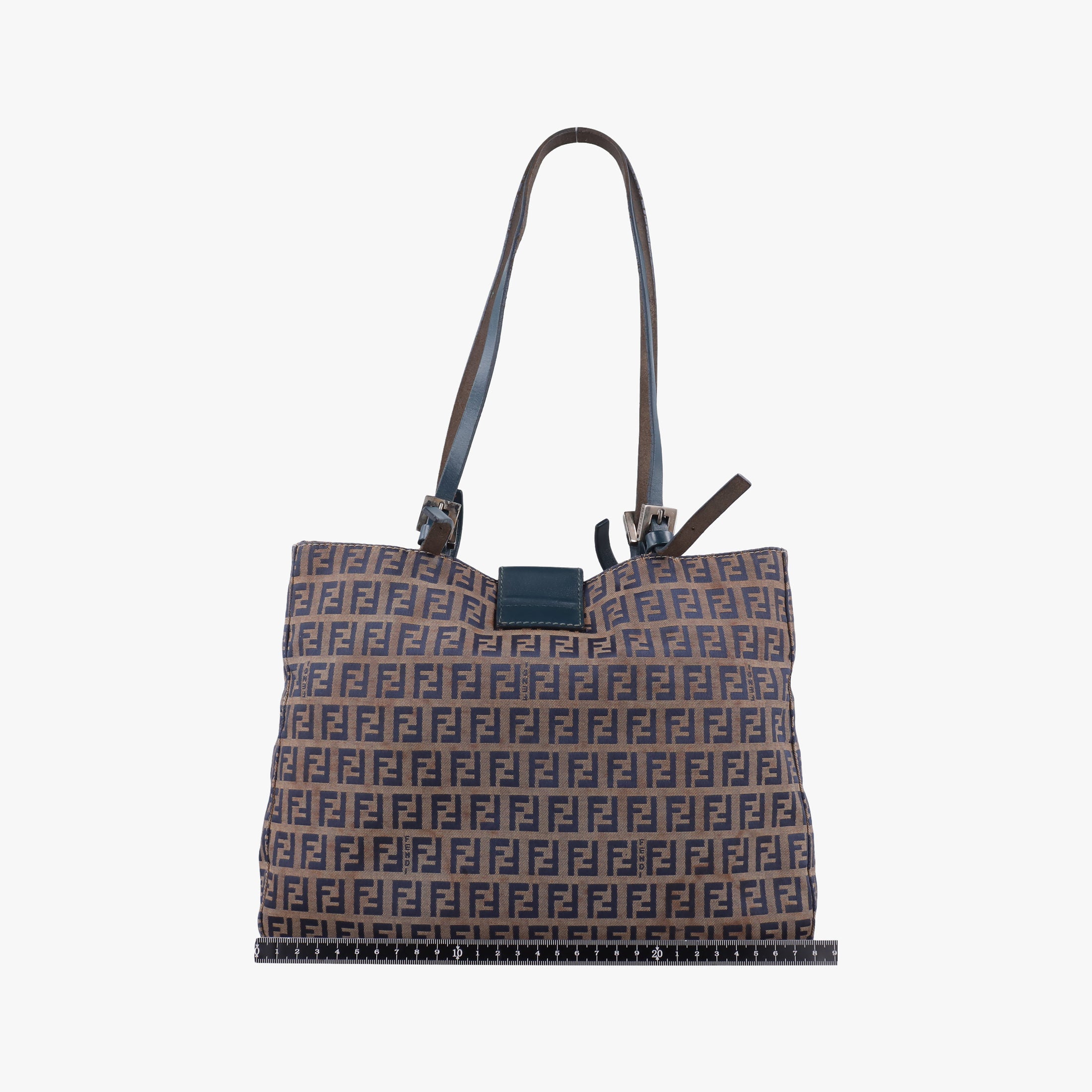 Vintage Fendi Zucchino Navy×Brown canvas×leather 8BR616 shoulderbag | stylenewstar