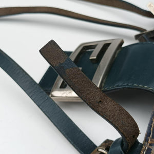 Vintage Fendi Zucchino Navy×Brown canvas×leather 8BR616 shoulderbag | stylenewstar