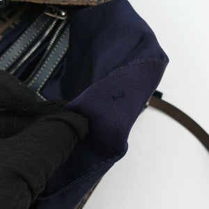 Vintage Fendi Zucchino Navy×Brown canvas×leather 8BR616 shoulderbag | stylenewstar