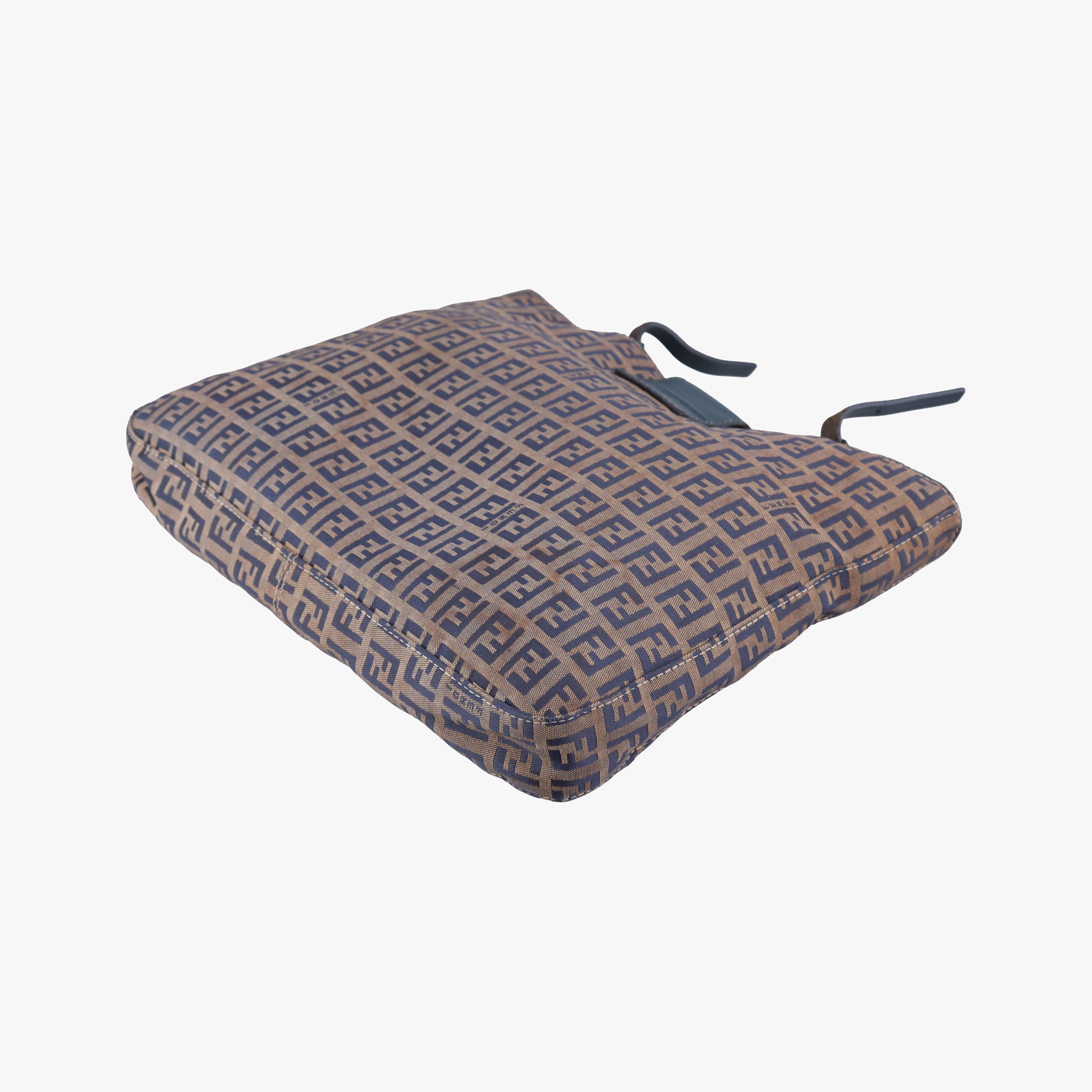 Vintage Fendi Zucchino Navy×Brown canvas×leather 8BR616 shoulderbag | stylenewstar