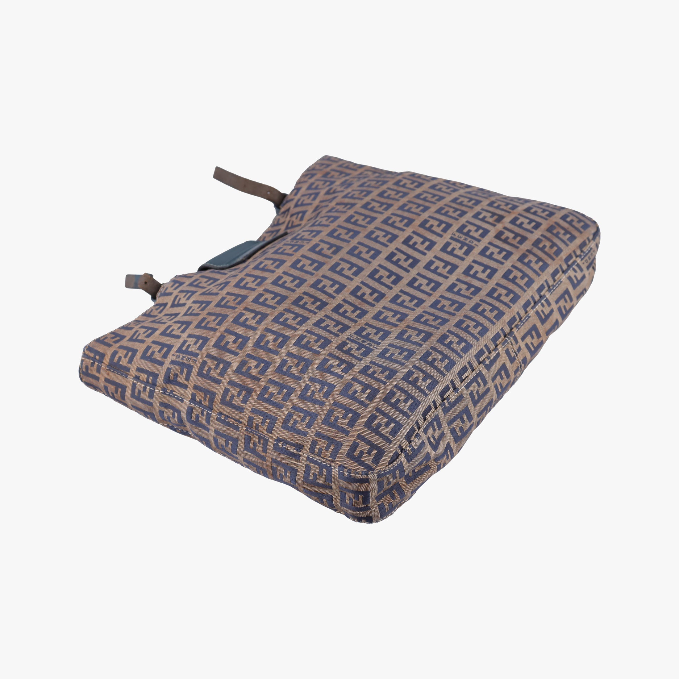 Vintage Fendi Zucchino Navy×Brown canvas×leather 8BR616 shoulderbag | stylenewstar