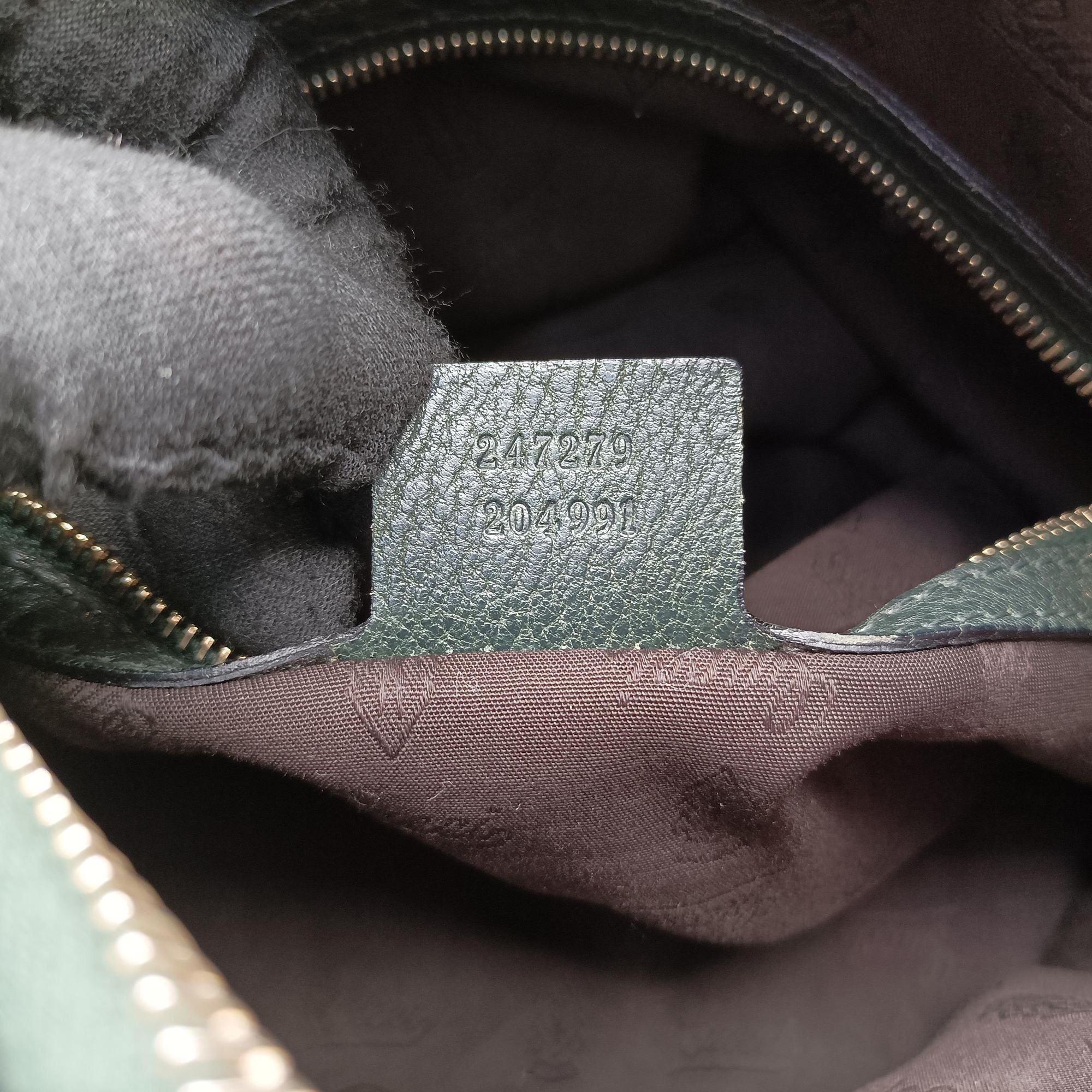Pre-owned Gucci Guccissima Brown × Black Canvas×Leather 247279 shoulderbag | stylenewstar
