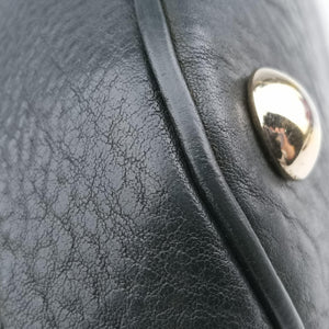Pre-owned Gucci Guccissima Brown × Black Canvas×Leather 247279 shoulderbag | stylenewstar