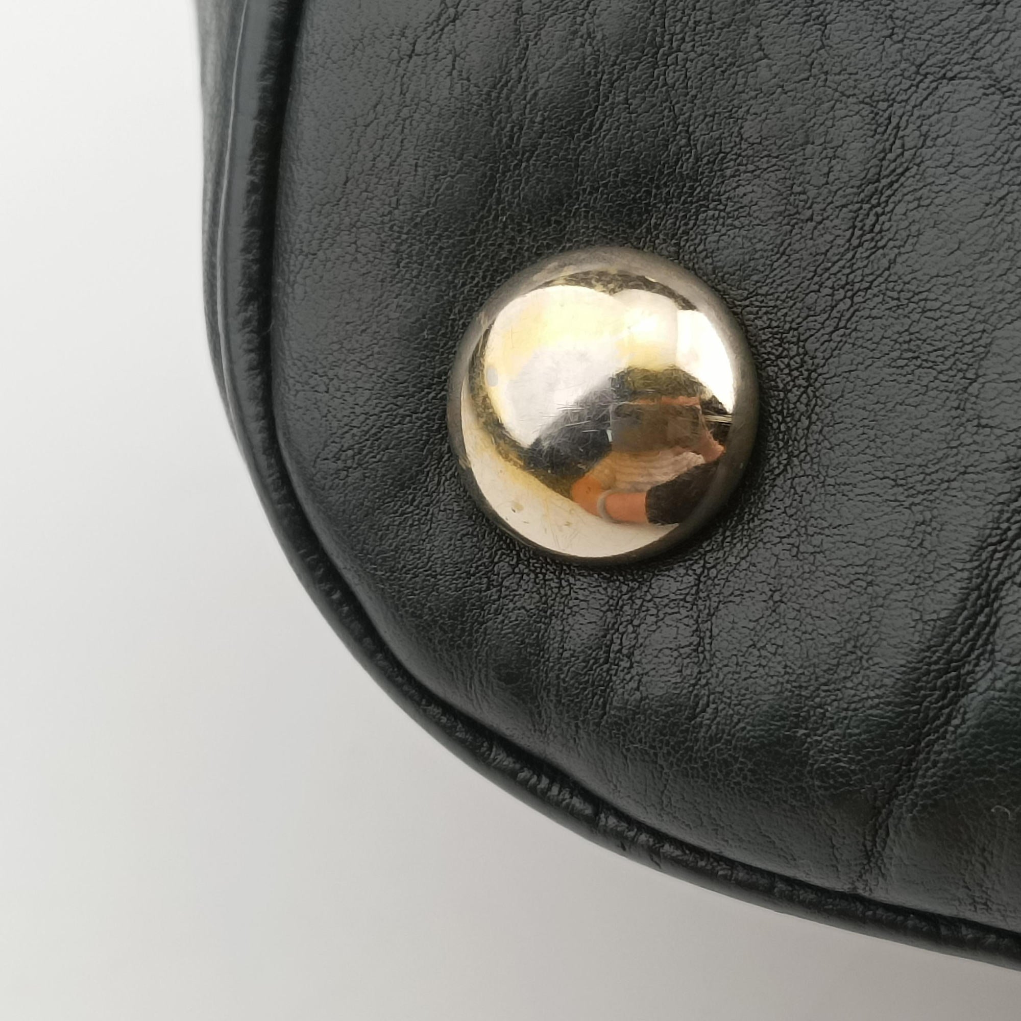 Pre-owned Gucci Guccissima Brown × Black Canvas×Leather 247279 shoulderbag | stylenewstar