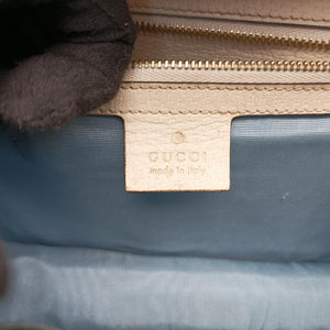 Pre-owned Gucci Sylvie Ivory×Navy×Red Leather 524405 shoulderbag | stylenewstar