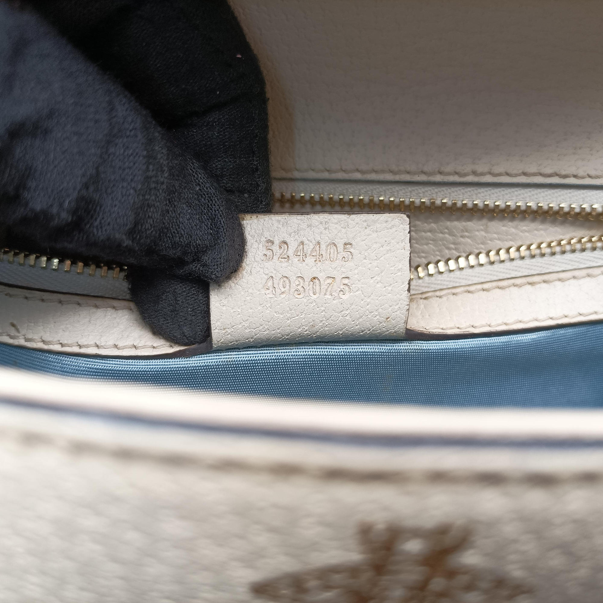 Pre-owned Gucci Sylvie Ivory×Navy×Red Leather 524405 shoulderbag | stylenewstar