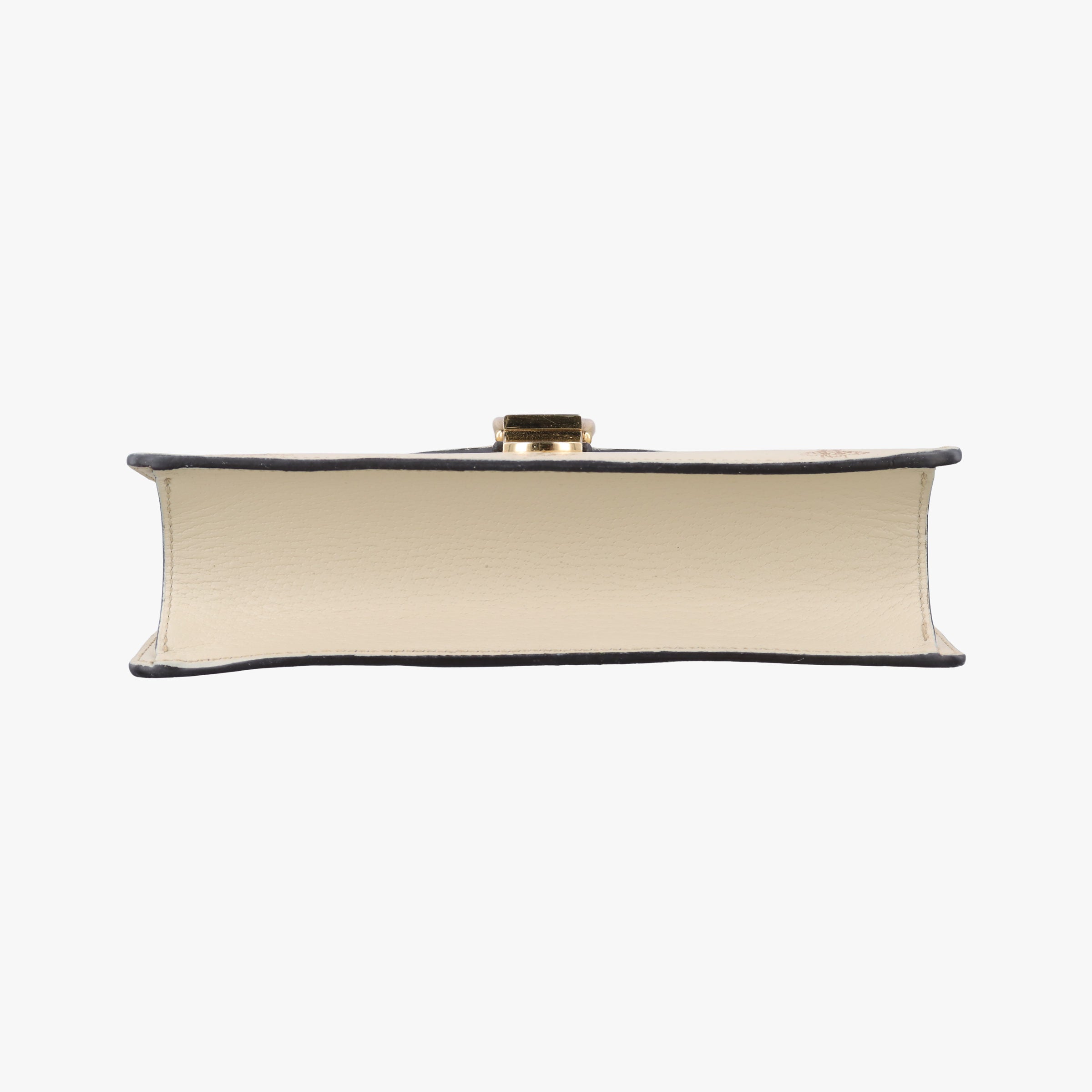 Pre-owned Gucci Sylvie Ivory×Navy×Red Leather 524405 shoulderbag | stylenewstar