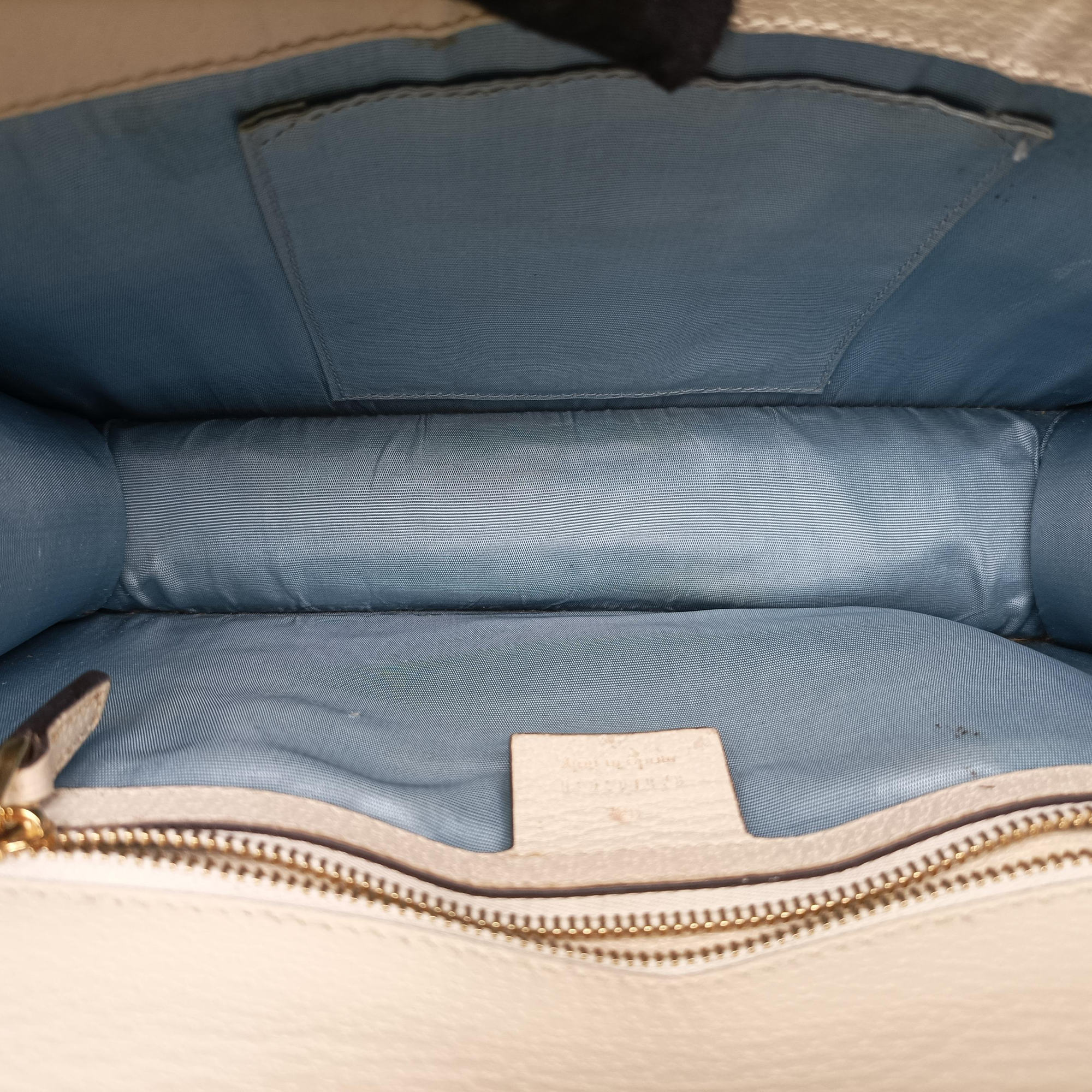 Pre-owned Gucci Sylvie Ivory×Navy×Red Leather 524405 shoulderbag | stylenewstar