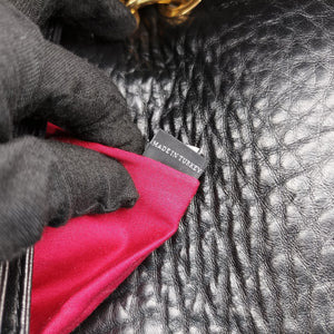 Pre-owned Miu Miu Madras Black Leather  shoulderbag | stylenewstar