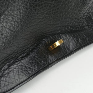 Pre-owned Miu Miu Madras Black Leather  shoulderbag | stylenewstar
