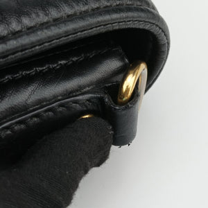 Pre-owned Miu Miu Madras Black Leather  shoulderbag | stylenewstar
