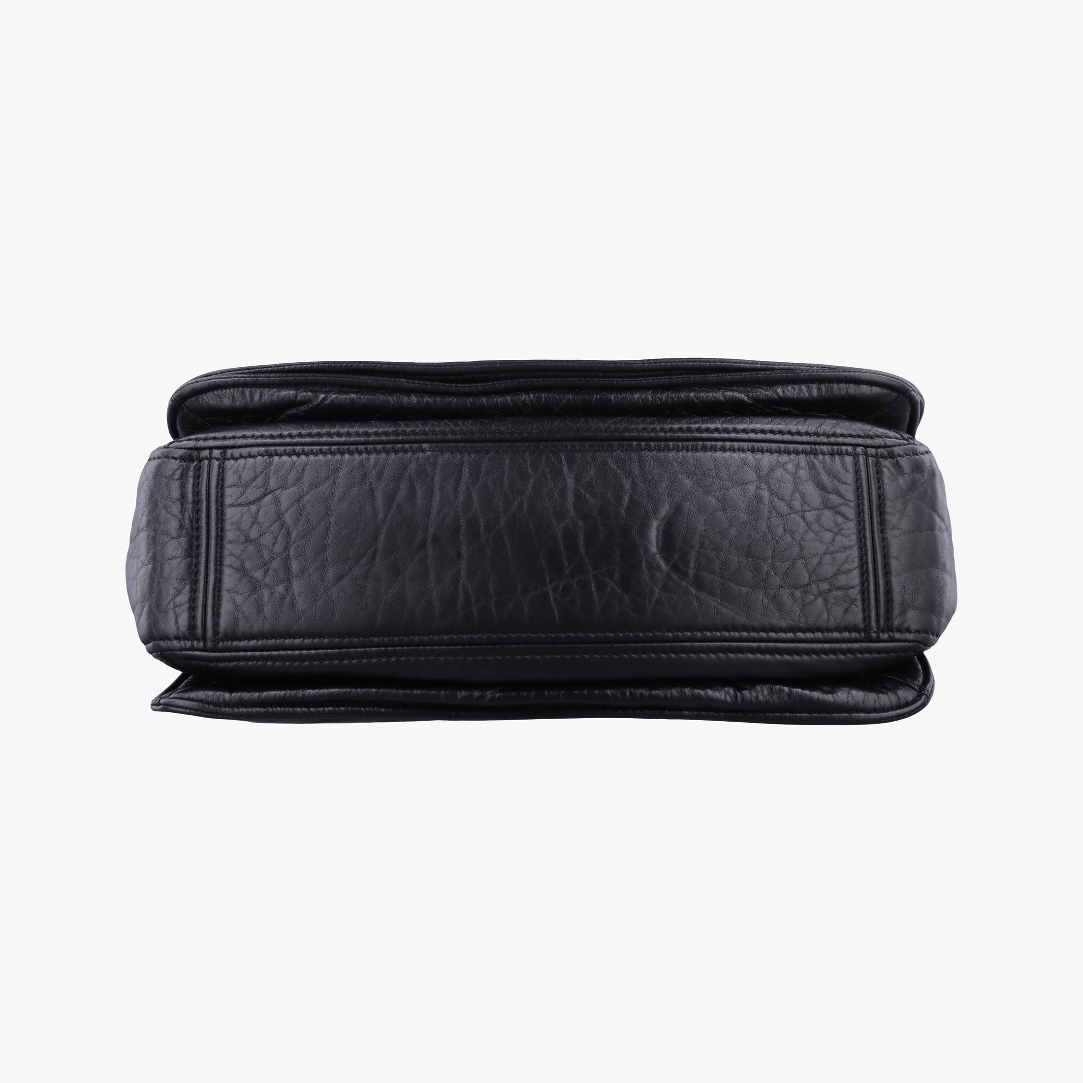 Pre-owned Miu Miu Madras Black Leather  shoulderbag | stylenewstar
