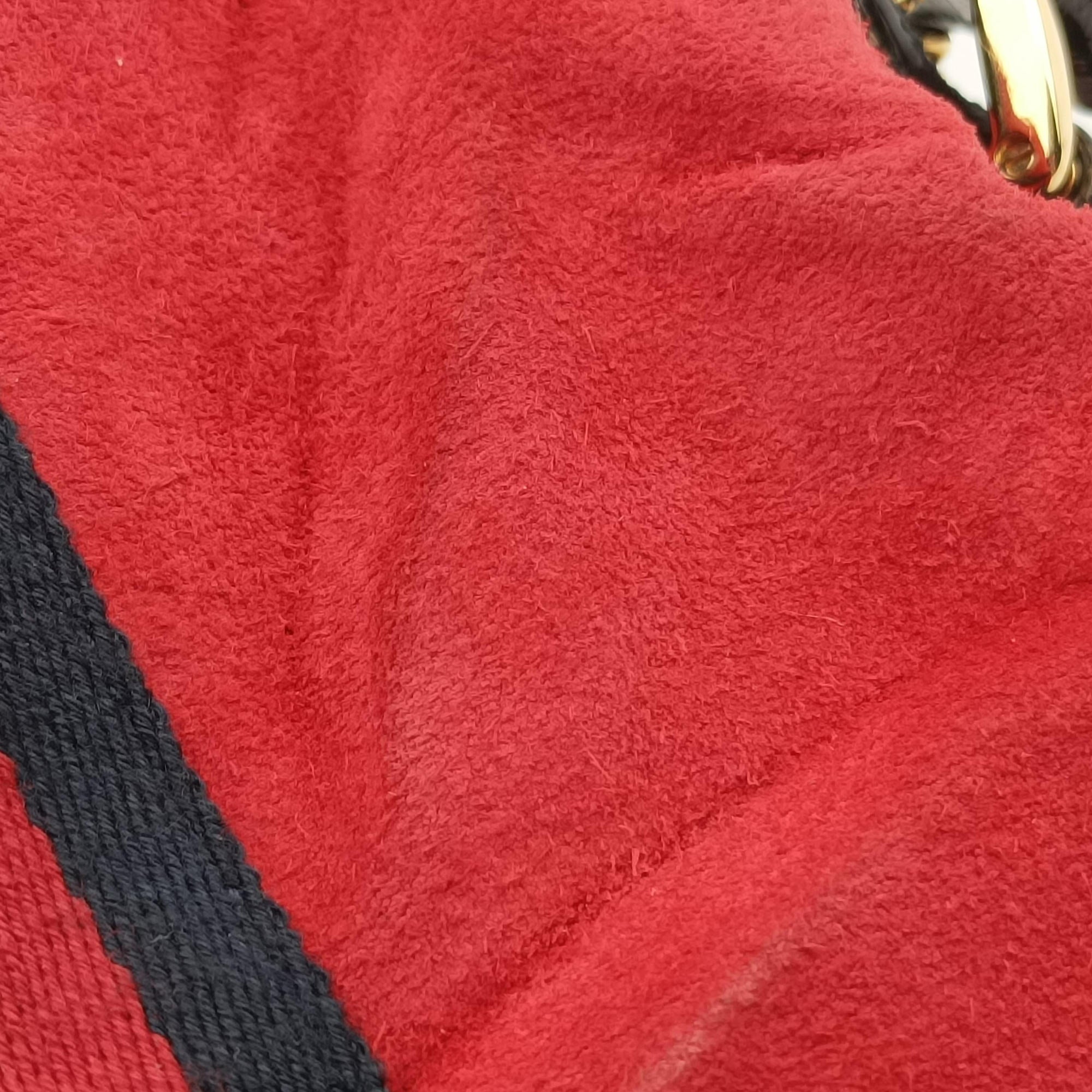 Secondhand Gucci OPHIDIA Black×red suede×Patent Leather 517350 shoulderbag | stylenewstar