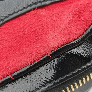 Secondhand Gucci OPHIDIA Black×red suede×Patent Leather 517350 shoulderbag | stylenewstar