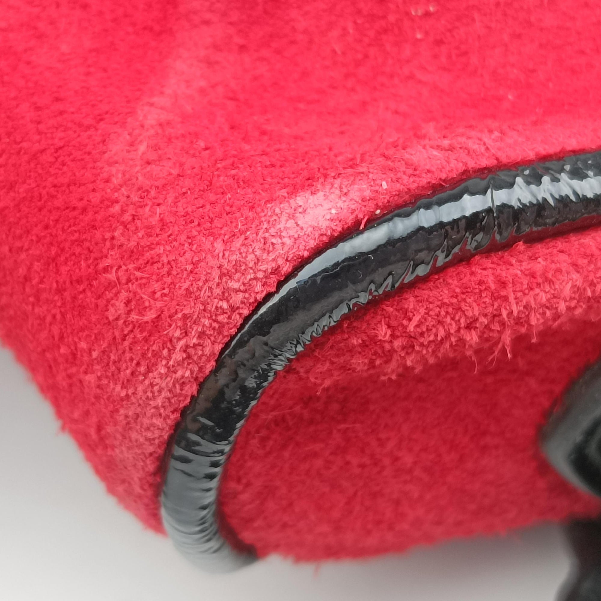 Secondhand Gucci OPHIDIA Black×red suede×Patent Leather 517350 shoulderbag | stylenewstar