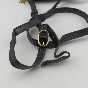 Secondhand Gucci OPHIDIA Black×red suede×Patent Leather 517350 shoulderbag | stylenewstar