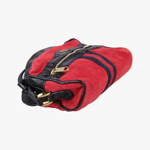 Secondhand Gucci OPHIDIA Black×red suede×Patent Leather 517350 shoulderbag | stylenewstar