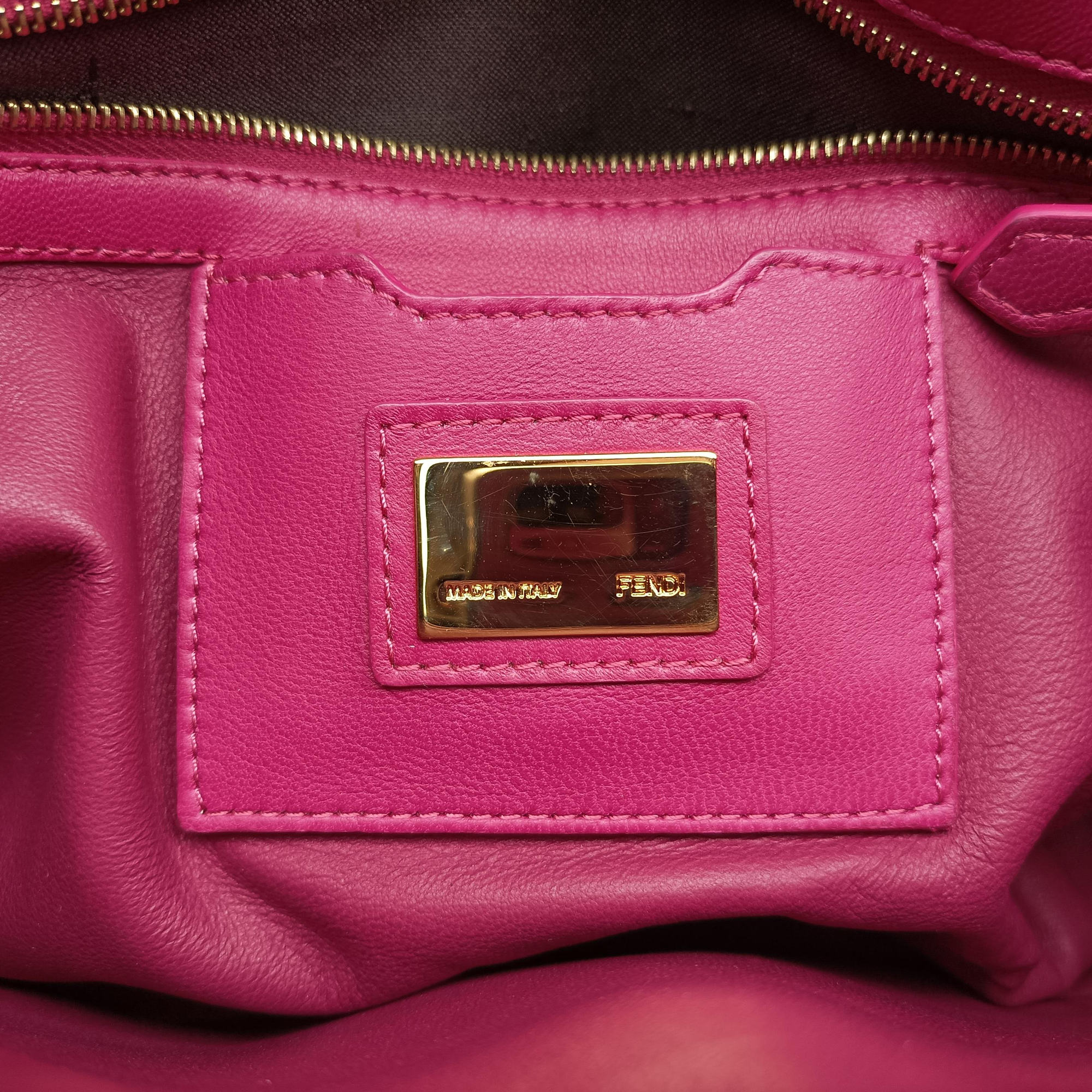 Pre-owned Fendi Be Baguette Rose Leather 8BR677 shoulderbag | stylenewstar