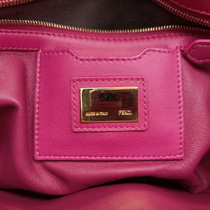 Pre-owned Fendi Be Baguette Rose Leather 8BR677 shoulderbag | stylenewstar