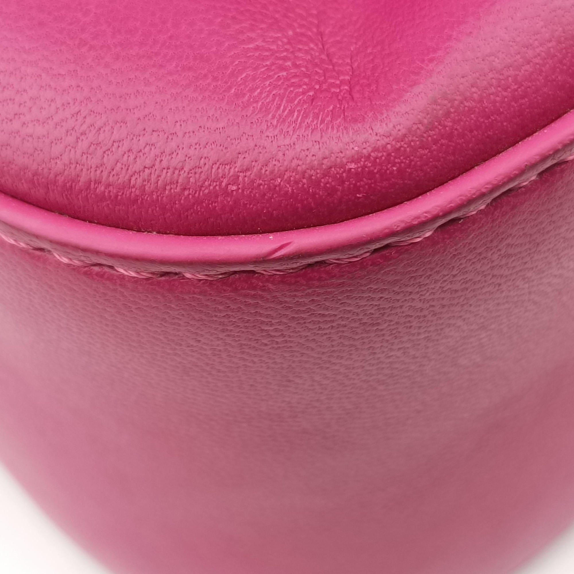 Pre-owned Fendi Be Baguette Rose Leather 8BR677 shoulderbag | stylenewstar