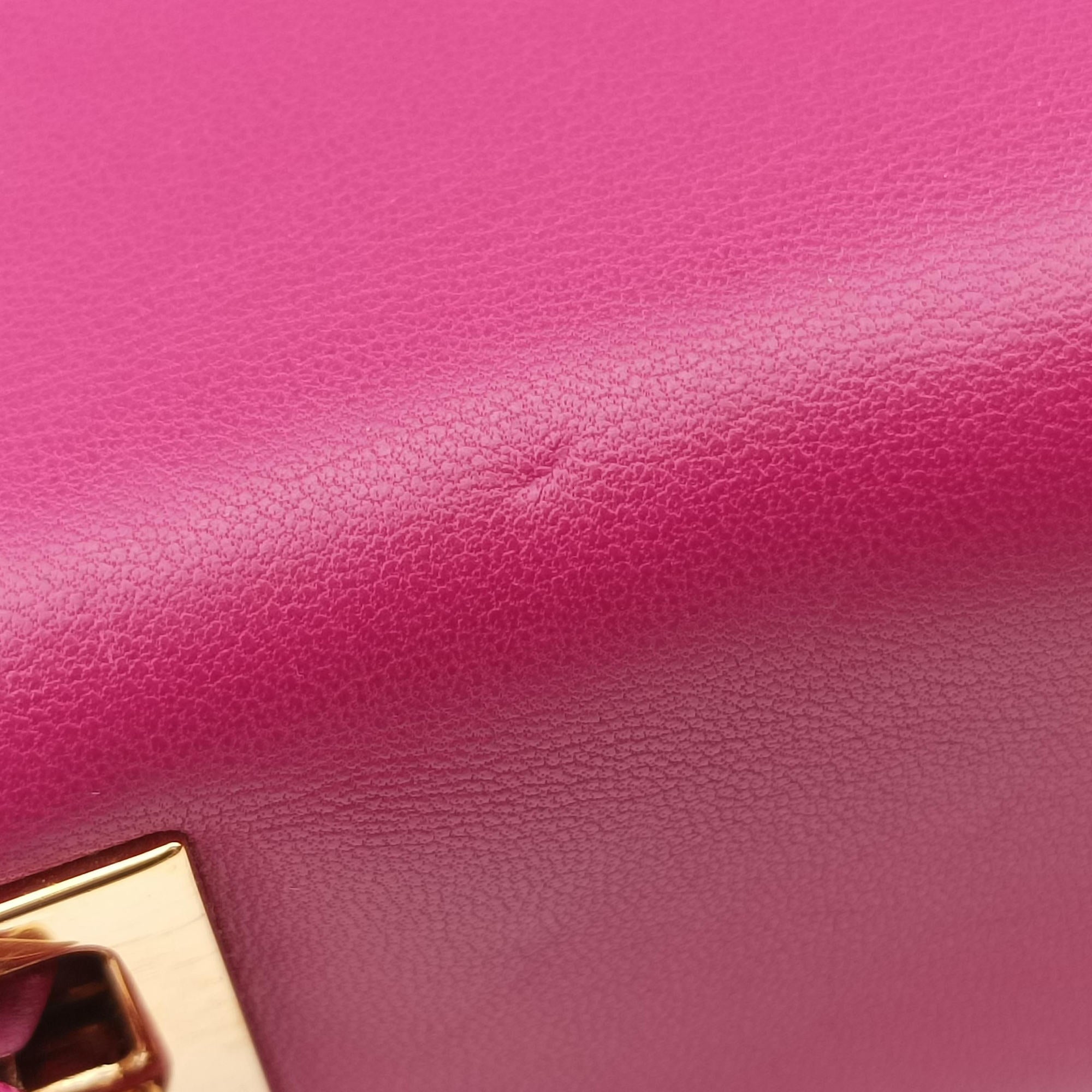 Pre-owned Fendi Be Baguette Rose Leather 8BR677 shoulderbag | stylenewstar