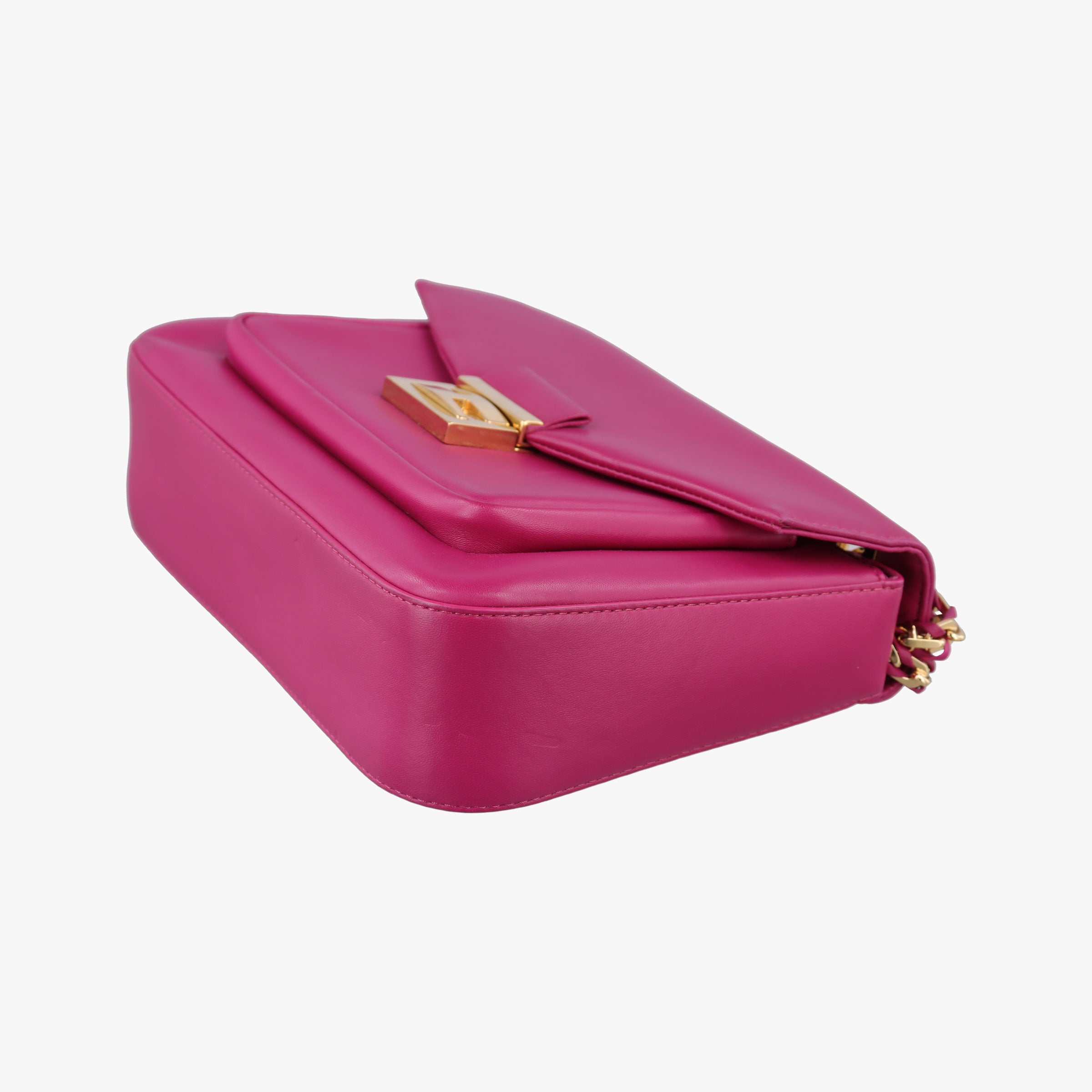 Pre-owned Fendi Be Baguette Rose Leather 8BR677 shoulderbag | stylenewstar