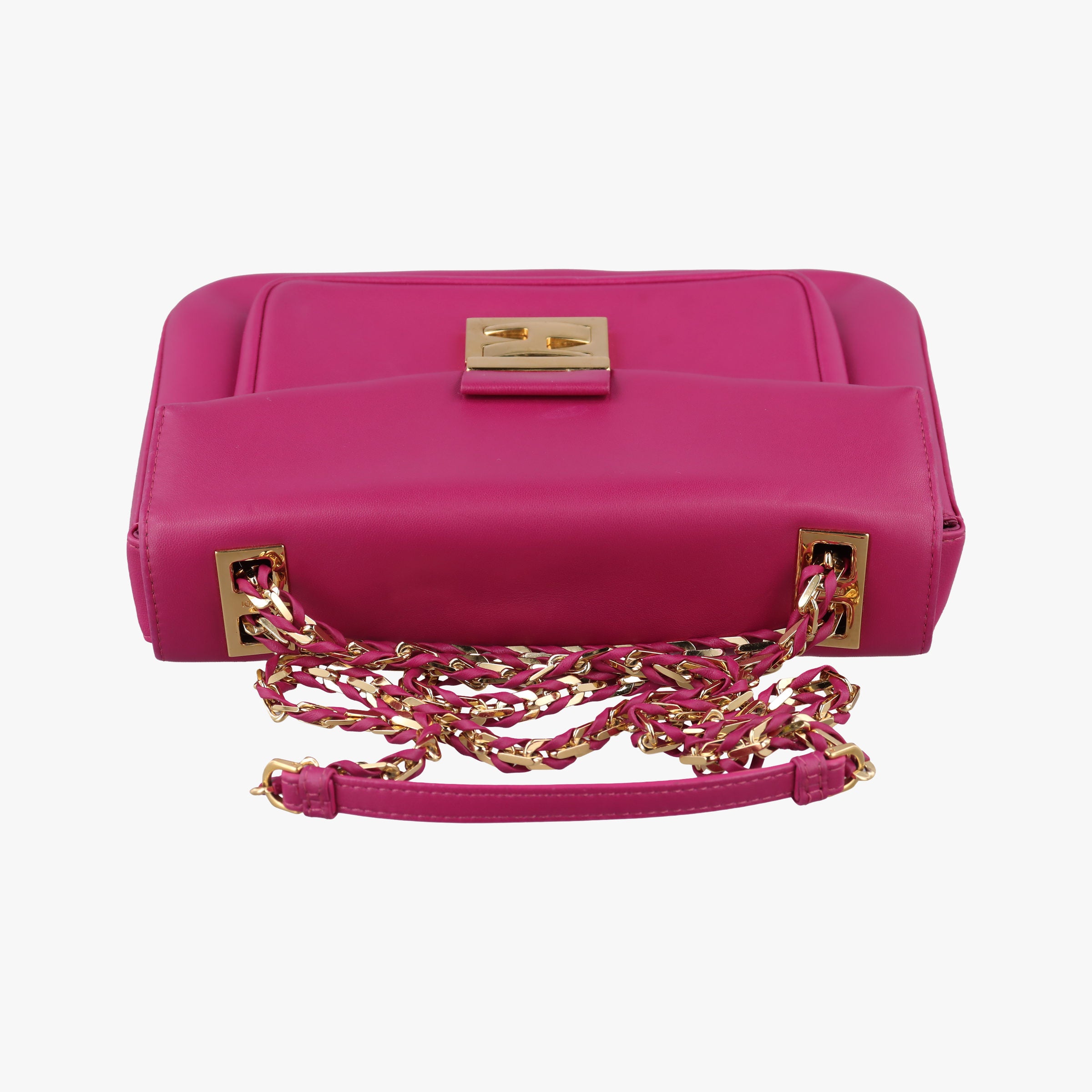Pre-owned Fendi Be Baguette Rose Leather 8BR677 shoulderbag | stylenewstar