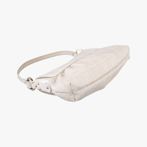 Pre-owned Fendi Tobacco Zucca Chef White PVC coated canvas 8BR445 handbag | stylenewstar