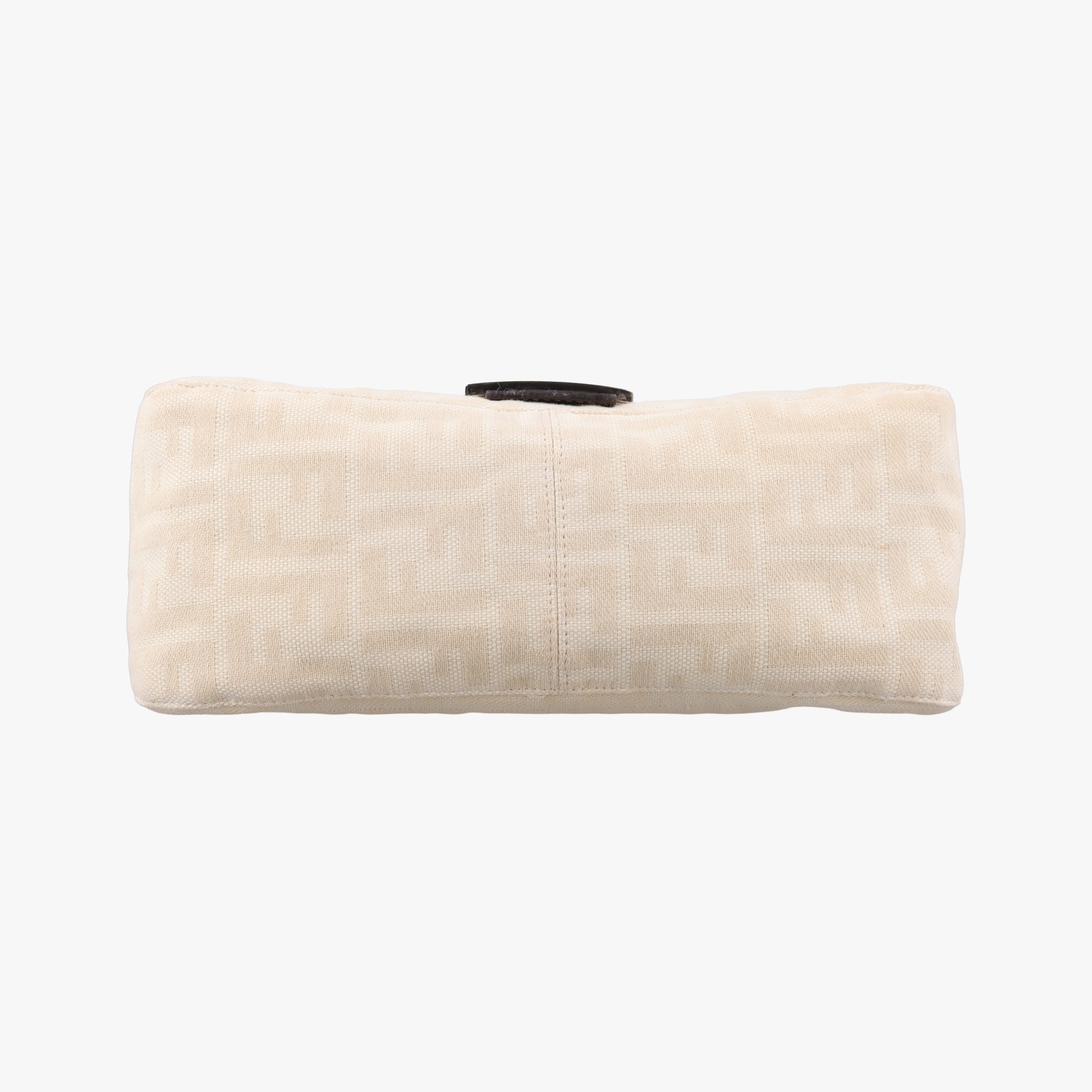 Pre-owned Fendi Mamma Bucket White canvas×leather  carrybag | stylenewstar