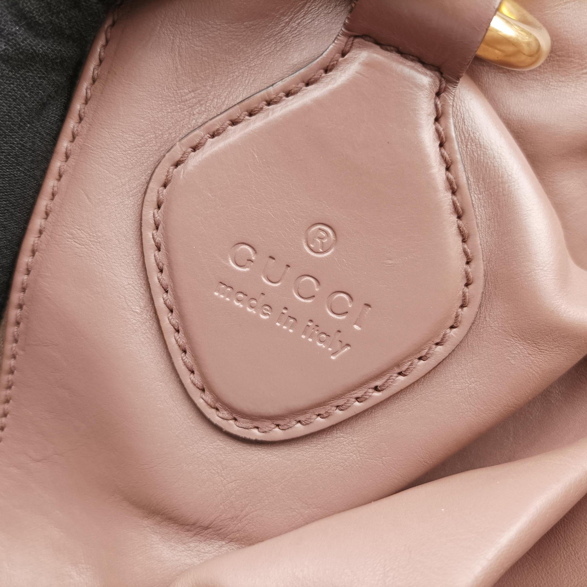 Secondhand Gucci Horsebit hobo Pink Leather 309578 handbag | stylenewstar