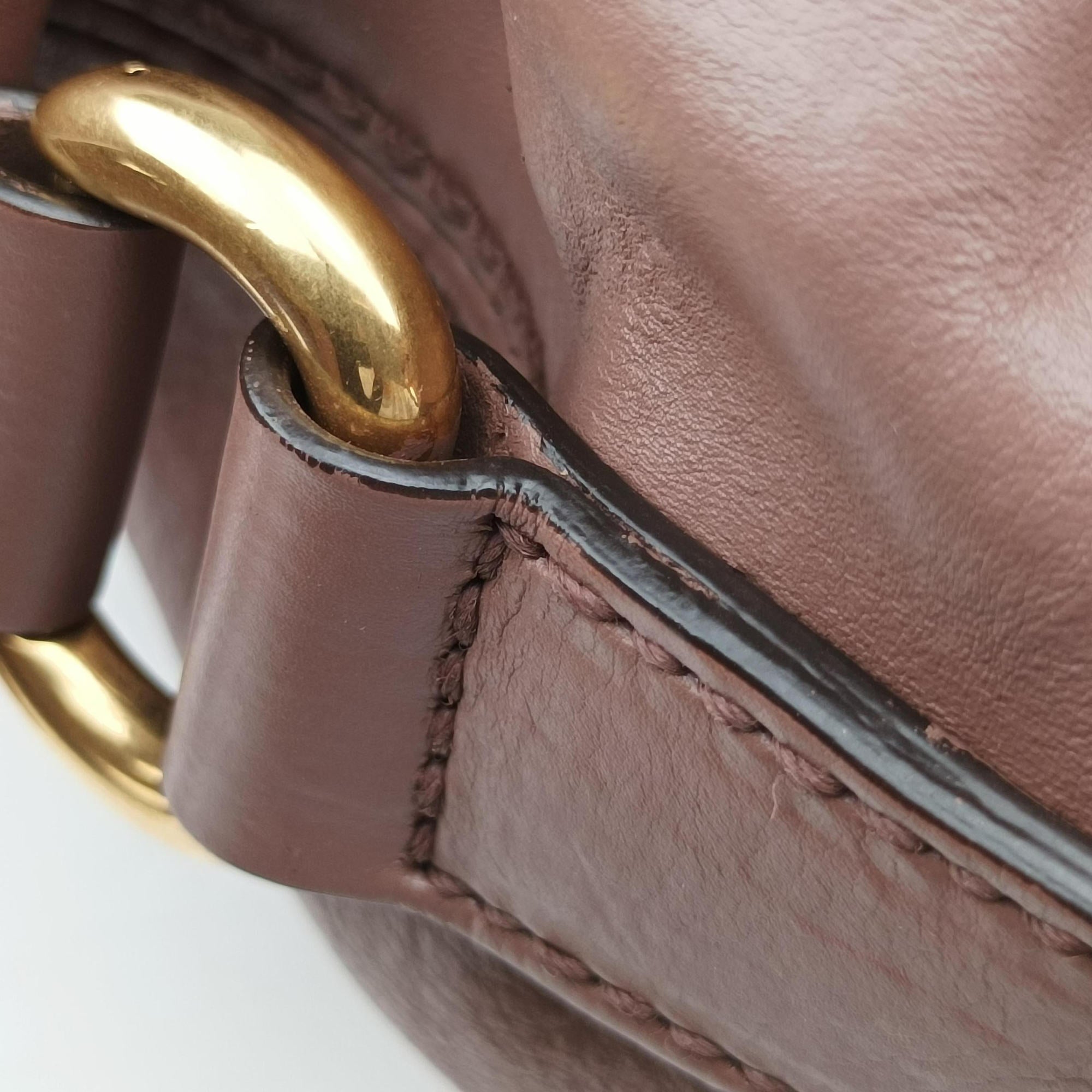 Secondhand Gucci Horsebit hobo Pink Leather 309578 handbag | stylenewstar