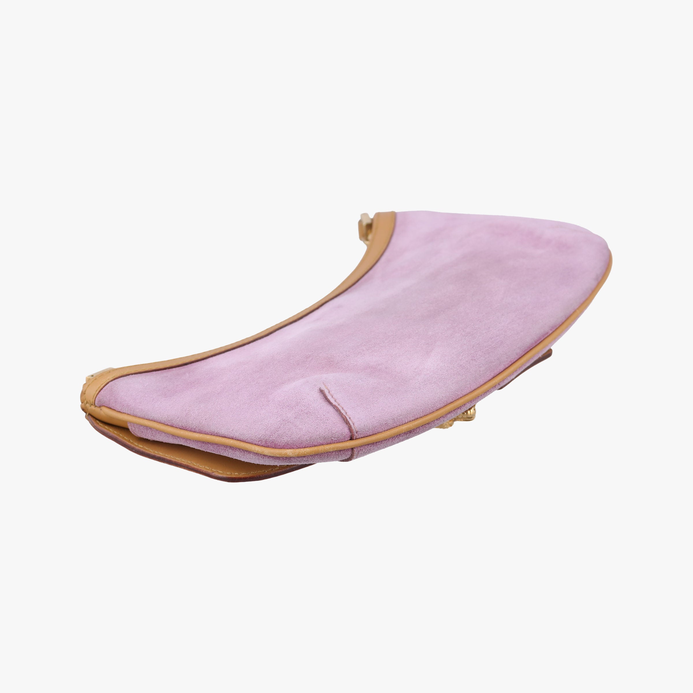 Pre-owned Gucci Tiger head Purple×beige Suede × leather 001.41 shoulderbag | stylenewstar